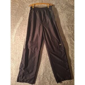 Starter Boys 16/18 Black Track Pants Athletic Stripe Zip Pocket Youth Sporty